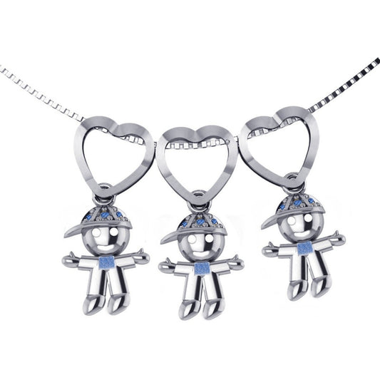 Colar Pura Prata 925 Canga 3 Meninos - Exclusivo