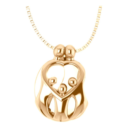 Colar Família Pais 3 Filhos(as) Em Prata 925 Dourada 18k