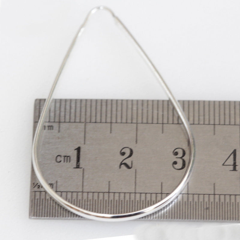 Argola Brinco Média Gota Prata 925- 5cm - Melhor Valor