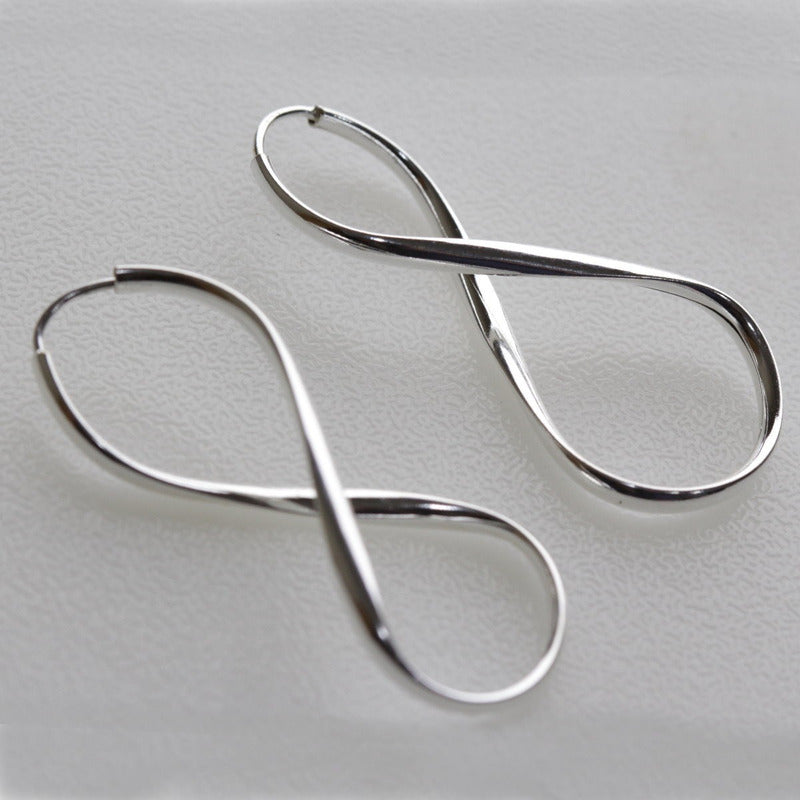 Argola Brinco Pequena Infinito Prata 925 - 3,8cm Feminina