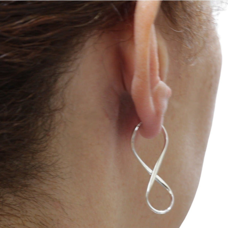 Argola Brinco Pequena Infinito Prata 925 - 3,8cm Feminina
