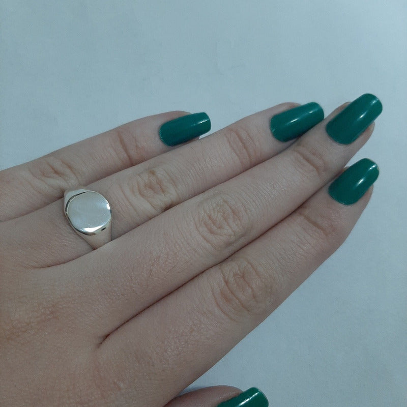 Anel De Prata 925 Sólido Feminino Arredondado - Exclusivo