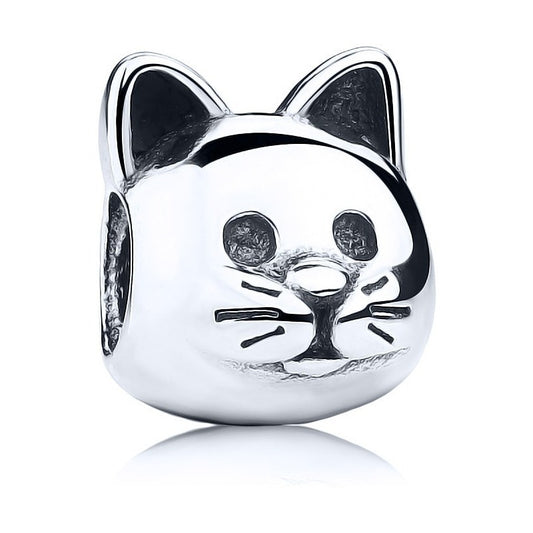 Berloque Gatinho Prata 925 Charm - Exclusivo  -  Compre Joias Direto Da Fábrica E Economize Dinheiro