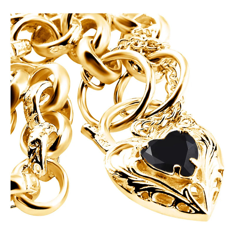 Pulseira Prata 925 Dourada 18k Elo Português - Exclusiva