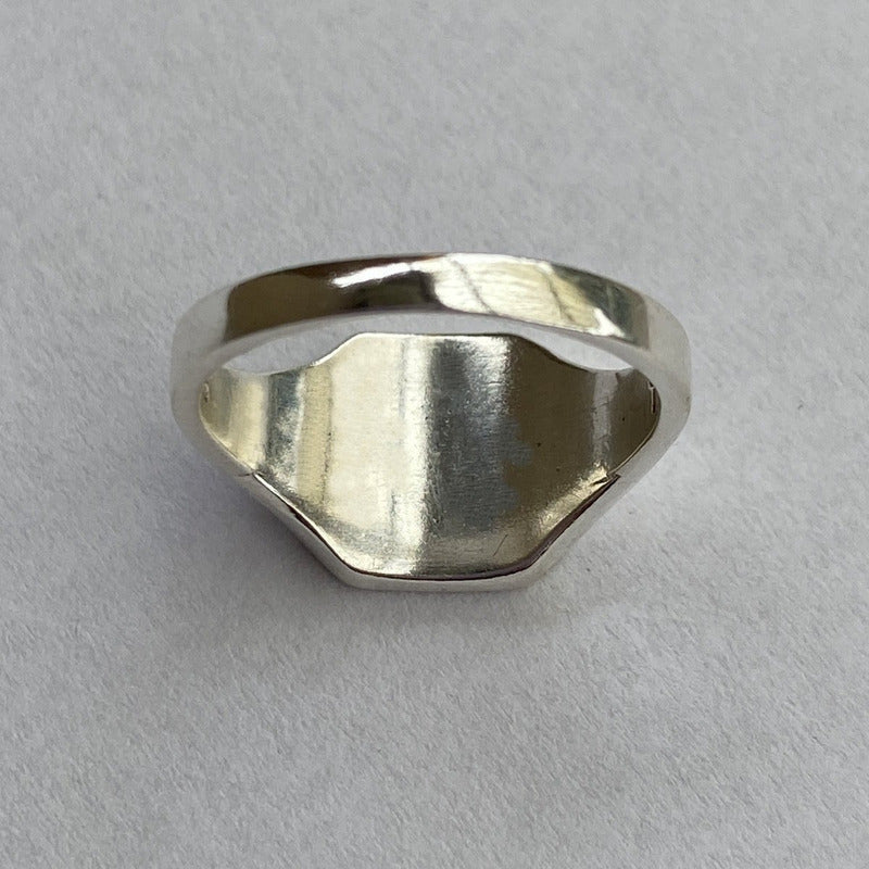 Anel De Prata 925 Sólido Feminino Retangular - Exclusivo