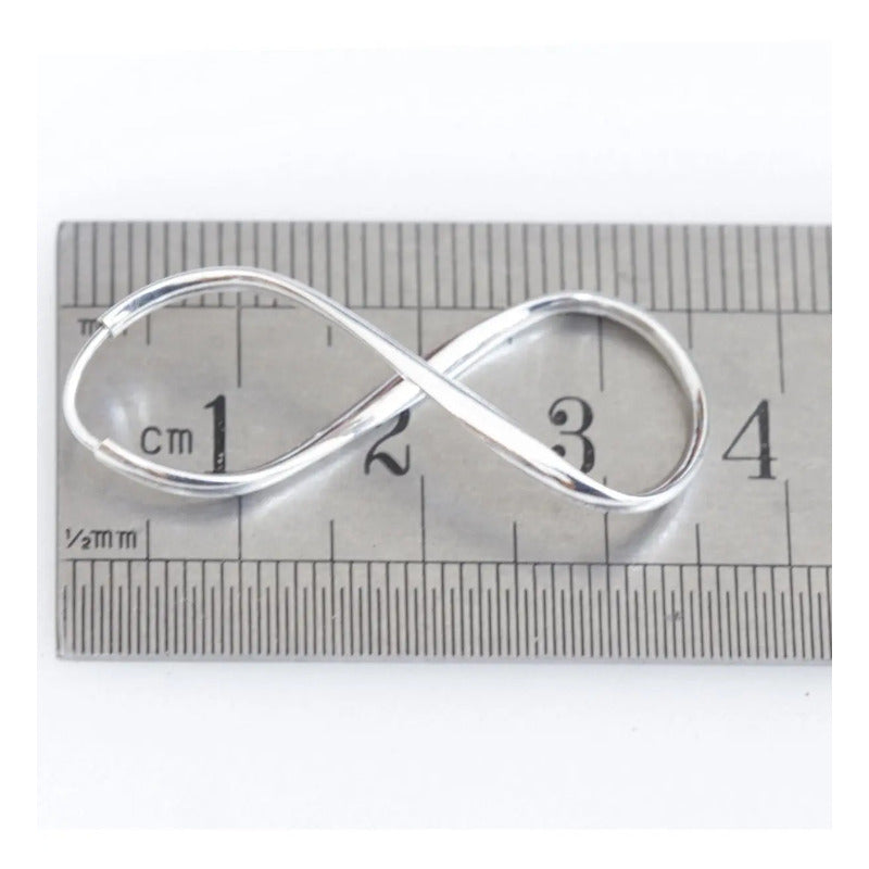 Argola Brinco Pequena Infinito Prata 925 - 3,8cm Feminina Prata