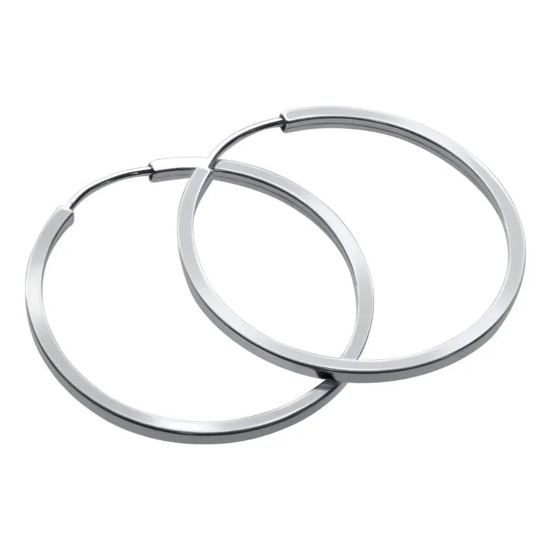Brinco Argola Prata 925 Redonda - 25mm Feminina Prata
