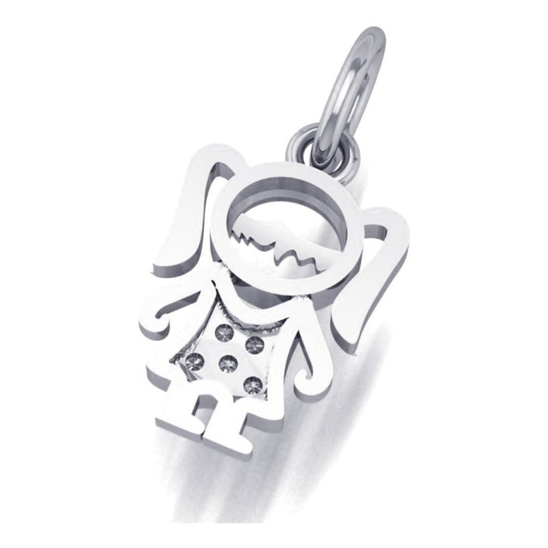 2 X Pingentes Casal Prata 925 Menino E Menina - Exclusivo