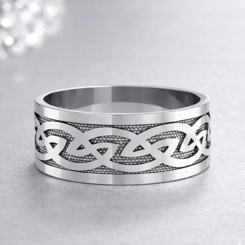 Pure 925 Silver Men's Celtic Infinity Ring - Exclusive