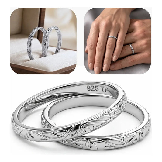 Par Aliança Namoro Arabesco Prata 925 Compromisso  Tamanho Feminino 19 Tamanho Masculino 23