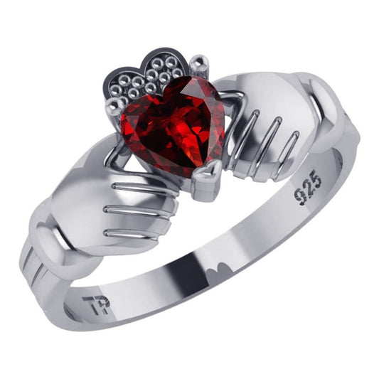Anel Prata 925 Claddagh Granada - Exclusivo