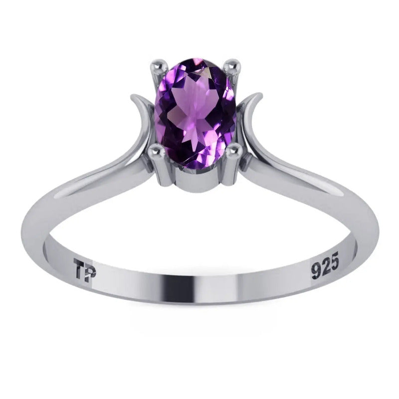 Anel Roma Ametista Prata 925 - Feminino