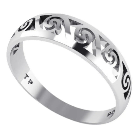 Anel Celta Swirl Pura Prata 925 - Exclusivo