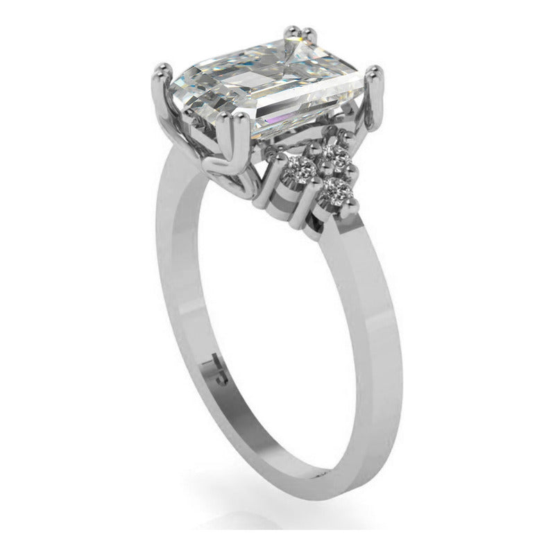 Anel Vintage Clássico Zircônia Pura Prata 925 - Feminino