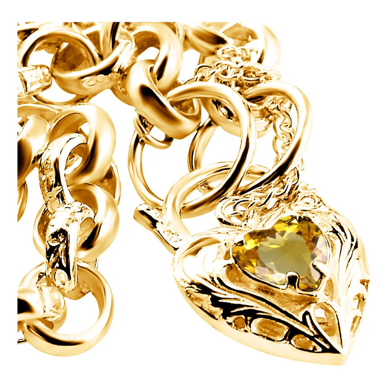 Pulseira Prata 925 Dourada 18k Elo Português - Exclusiva