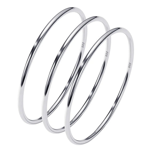 3 Anéis Fio Redondo Prata 925 Aliancinha Melhor Valor