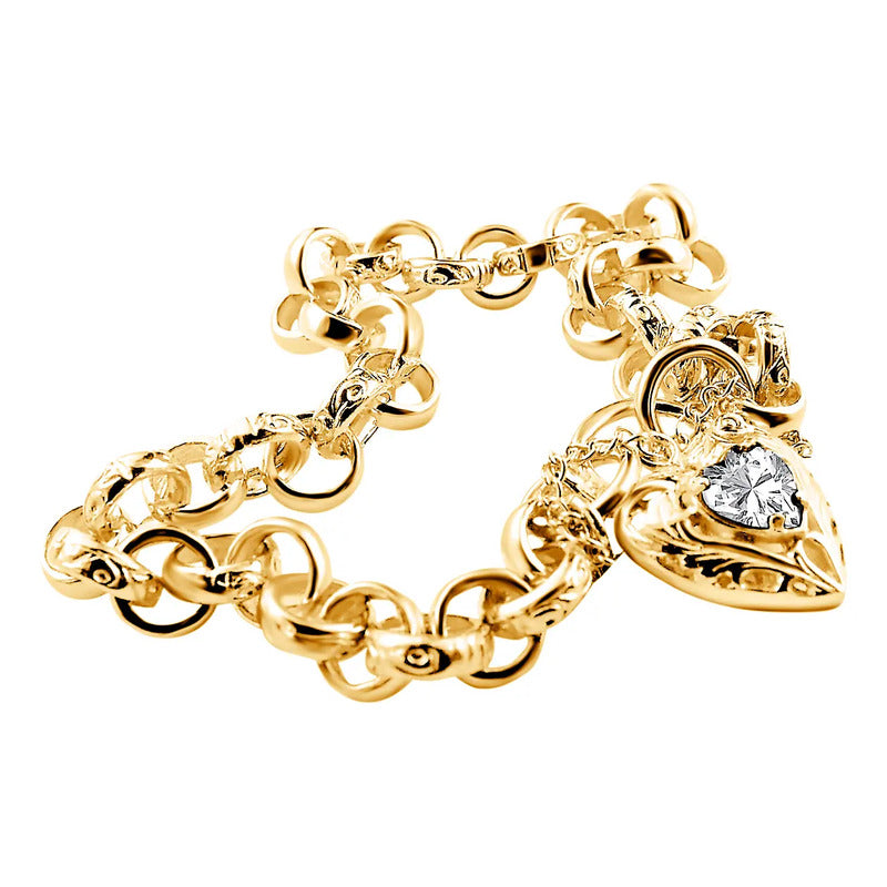 Pulseira Prata 925 Dourada 18k Elo Português - Exclusiva