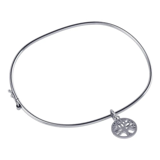 Pulseira Bracelete Rígido Prata 925 - Árvore Da Vida 6 Cm 19 Cm