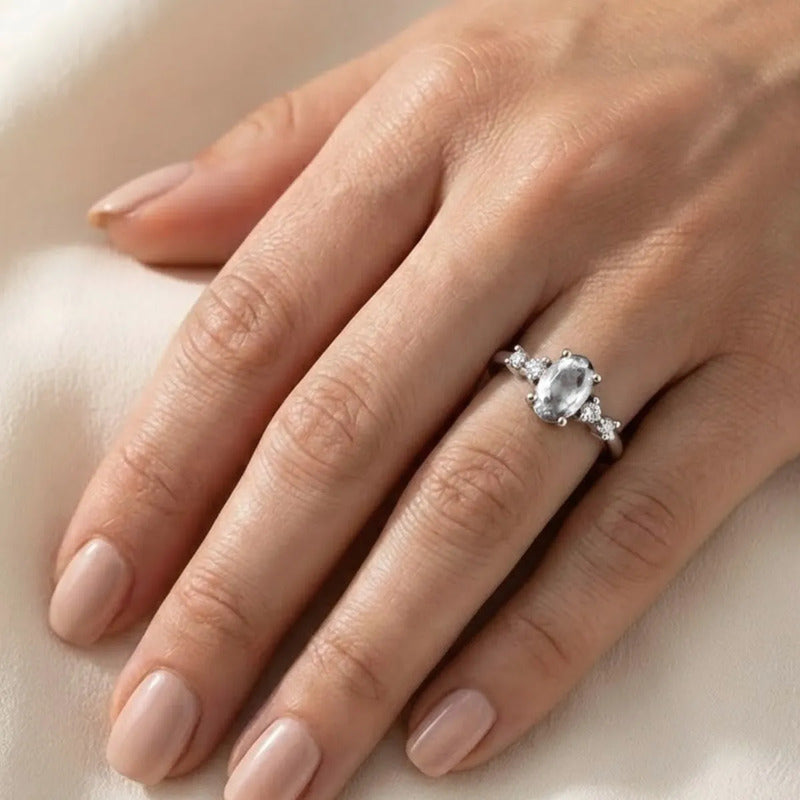Anel London Zirconia Pura Prata 925 - Exclusivo