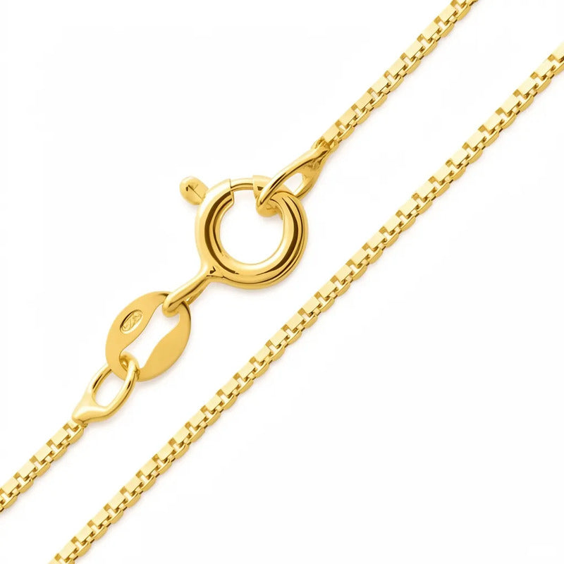 Corrente Veneziana Prata 925 Dourada 18k - P/ Pingentes 45cm Dourado