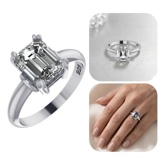 Anel Zirconia Pura Prata 925 Vintage - Exclusivo