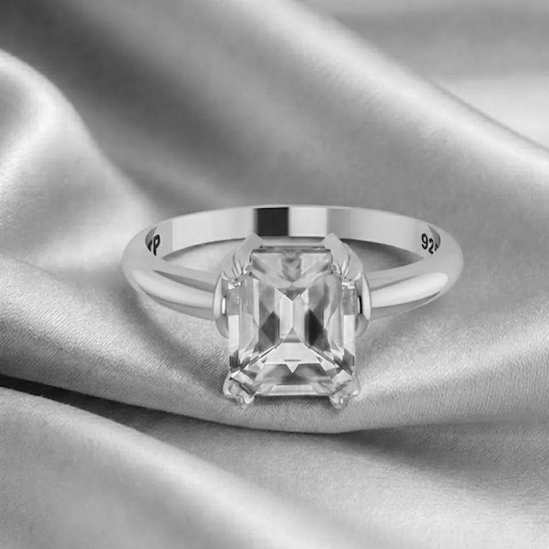 Anel Zirconia Prata 925 Vintage - Feminino