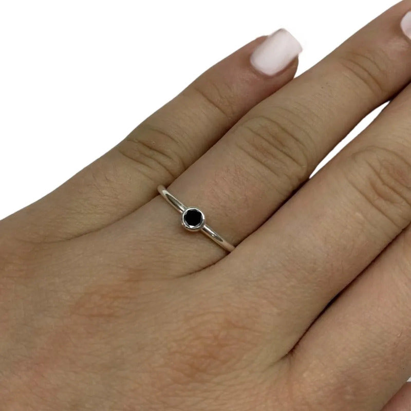 Anel Solitário Zirconia Grande Pura Prata 925 - Exclusivo Tamanho 30 Prateado