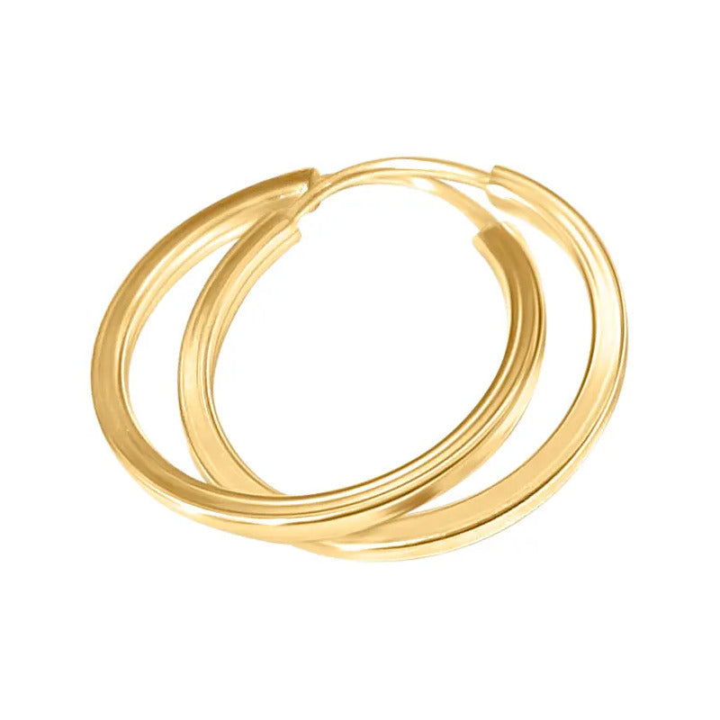Brinco Argola Pequena 18mm Prata 925 Dourada 18k - Unissex