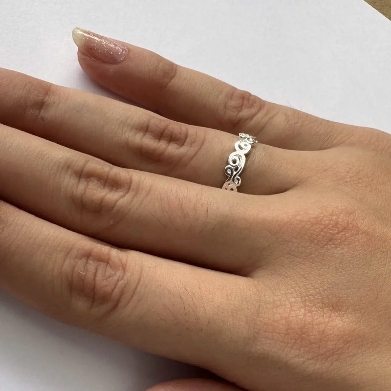Pure 925 Silver Arabesque Ring - Exclusive