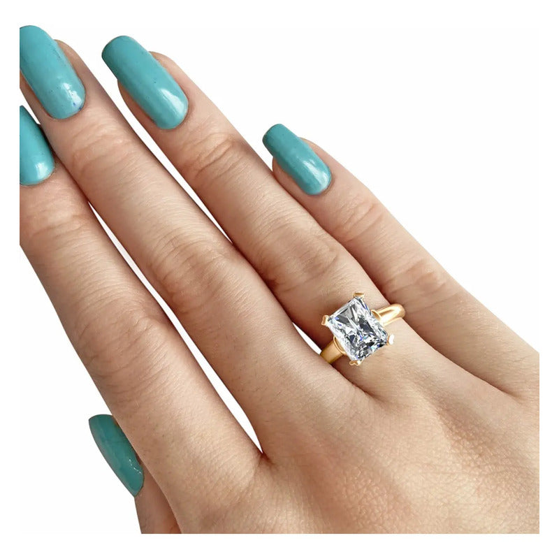Kit Anel E Colar Vintage Prata 925 Dourada 18k - Zircônia