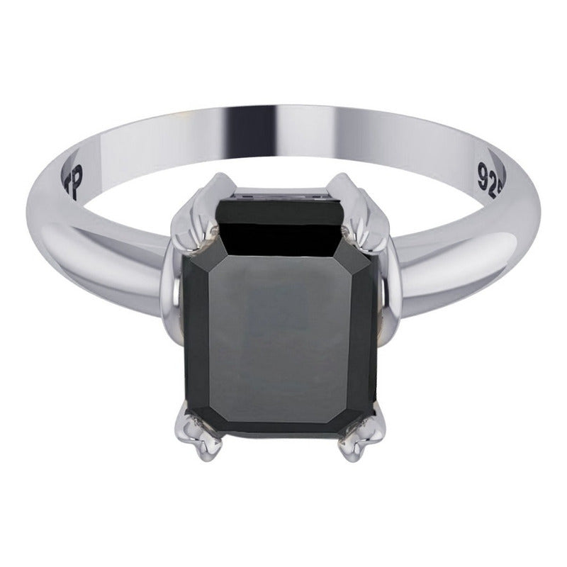 Anel Black Onix Natural De Pura Prata 925 Vintage- Exclusivo  -  Compre Joias Direto Da Fábrica E Economize Dinheiro