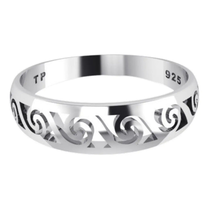 Anel Celta Swirl Pura Prata 925 - Exclusivo