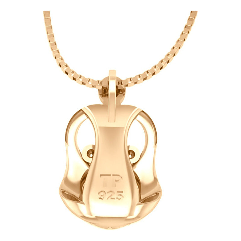 Colar Família Mãe E 3 Filhos(as) Em Prata 925 Dourada 18k Cor Dourado