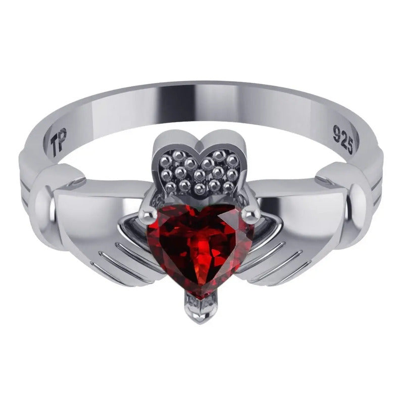 Anel Prata 925 Claddagh Granada - Exclusivo