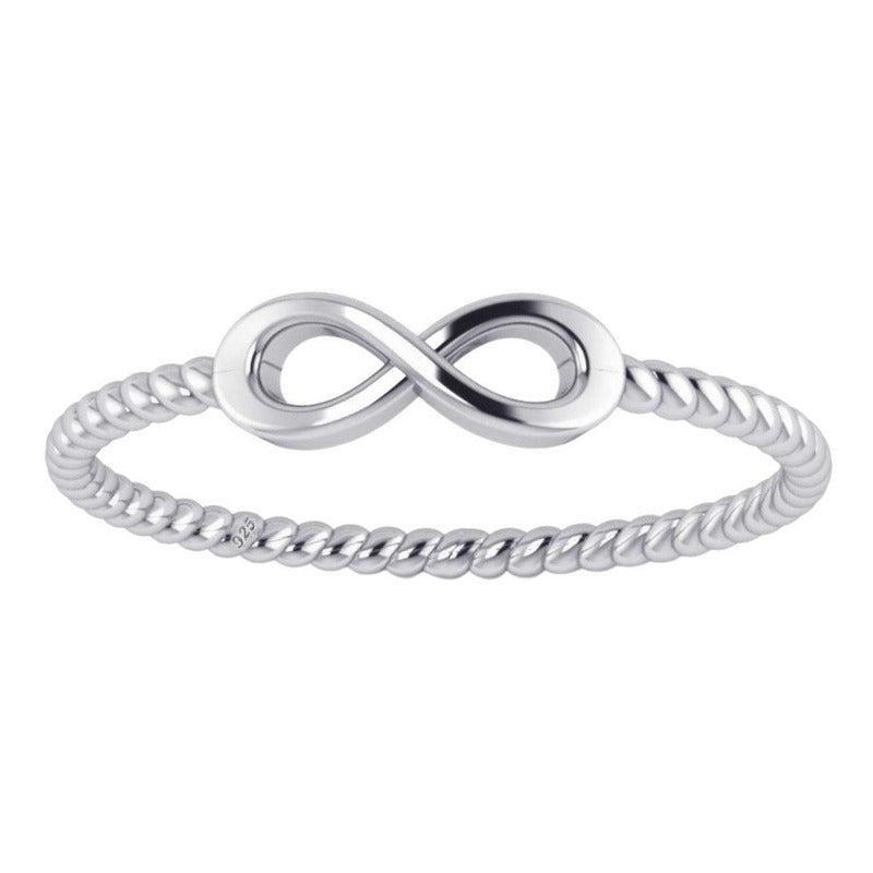 925 Silver Infinity Ring - With Warranty Certificate