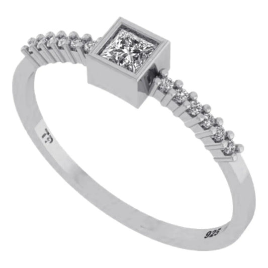 Anel Solitário York Zirconia Pura Prata 925 - Exclusivo 10