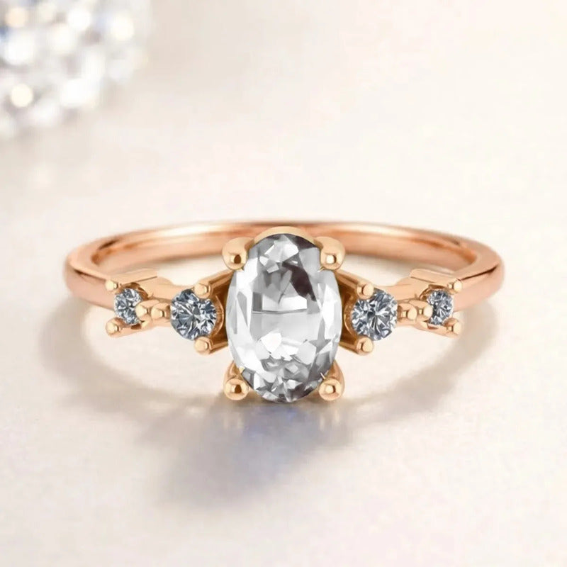 Anel Formatura Feminino Prata 925 Dourada 18k + Capelo Zircônia 20-21