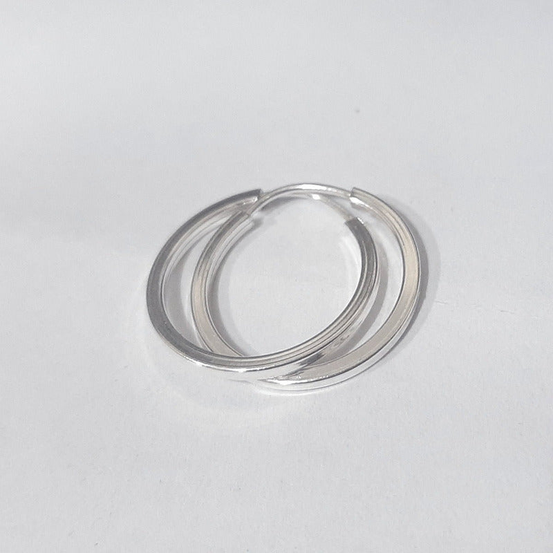 Brinco Argola Pequena De Prata 925 Redonda - 18mm Unissex