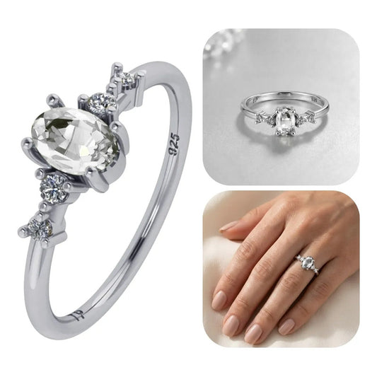 Anel London Zirconia Pura Prata 925 - Exclusivo
