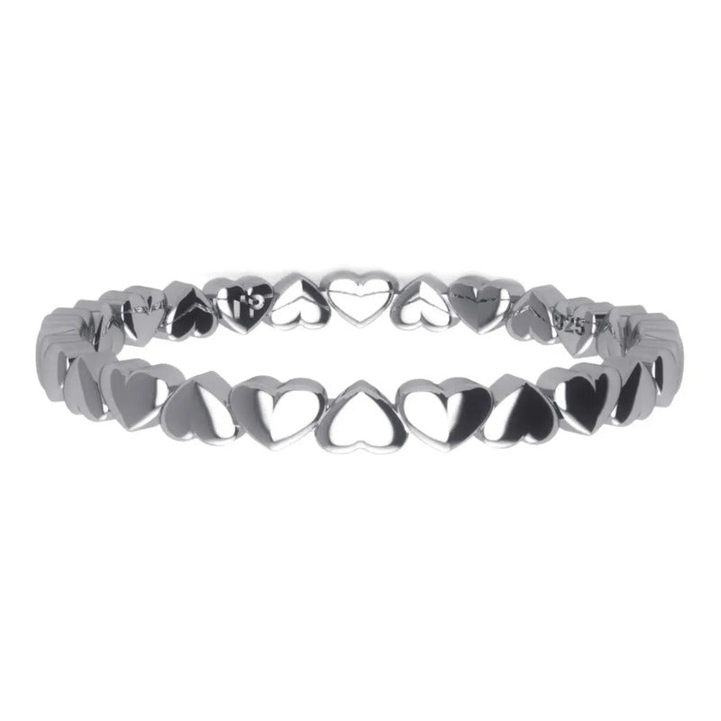 Pure 925 Silver Hearts Ring - Exclusive