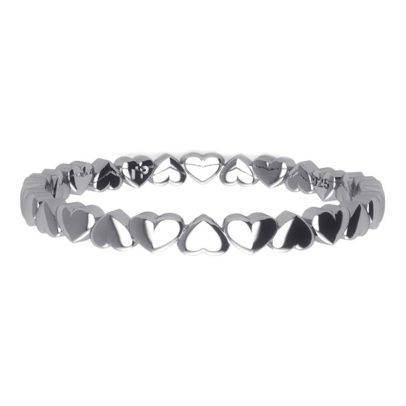 Pure 925 Silver Hearts Ring - Exclusive