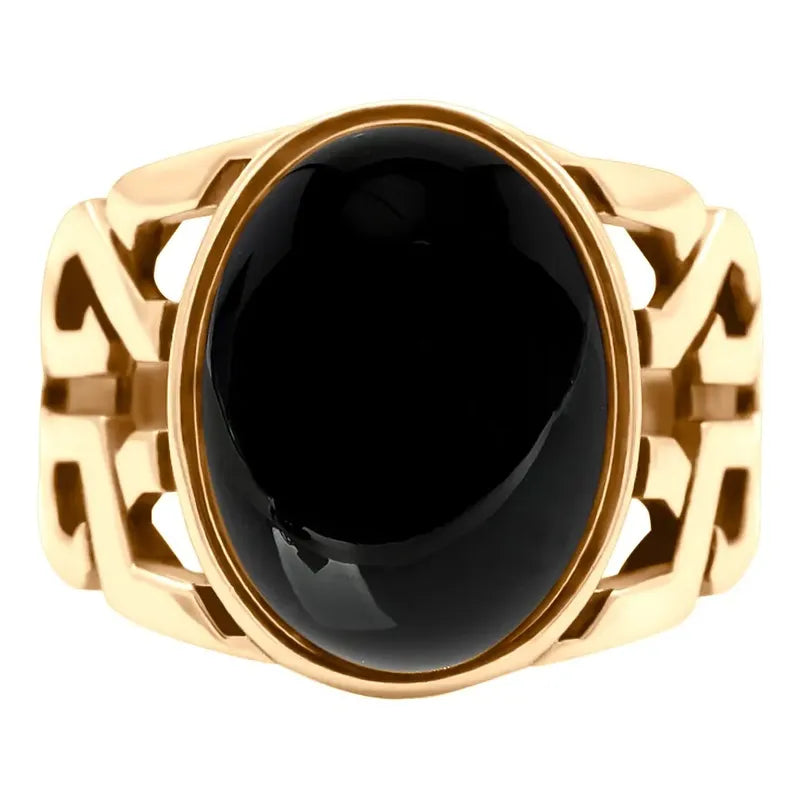 Anel Masculino De Prata 925 Banhado A Ouro 18k Com Ágata Verde Natural Dourado 16