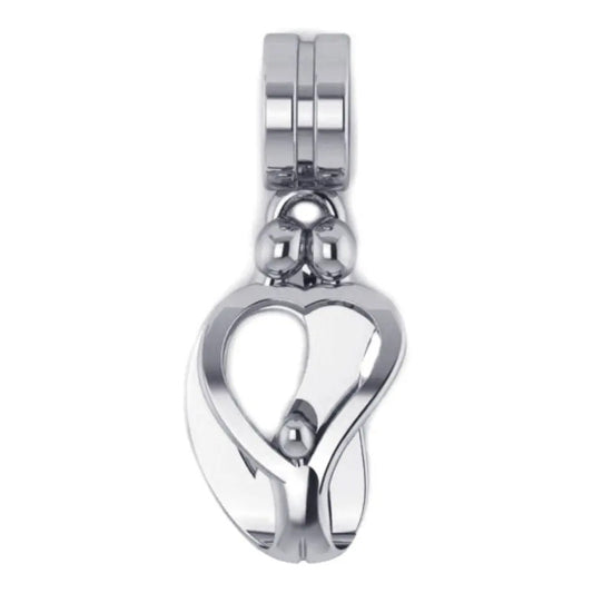 Berloque Família Prata 925 Pais E 1 Filho(a) - Exclusivo Prata