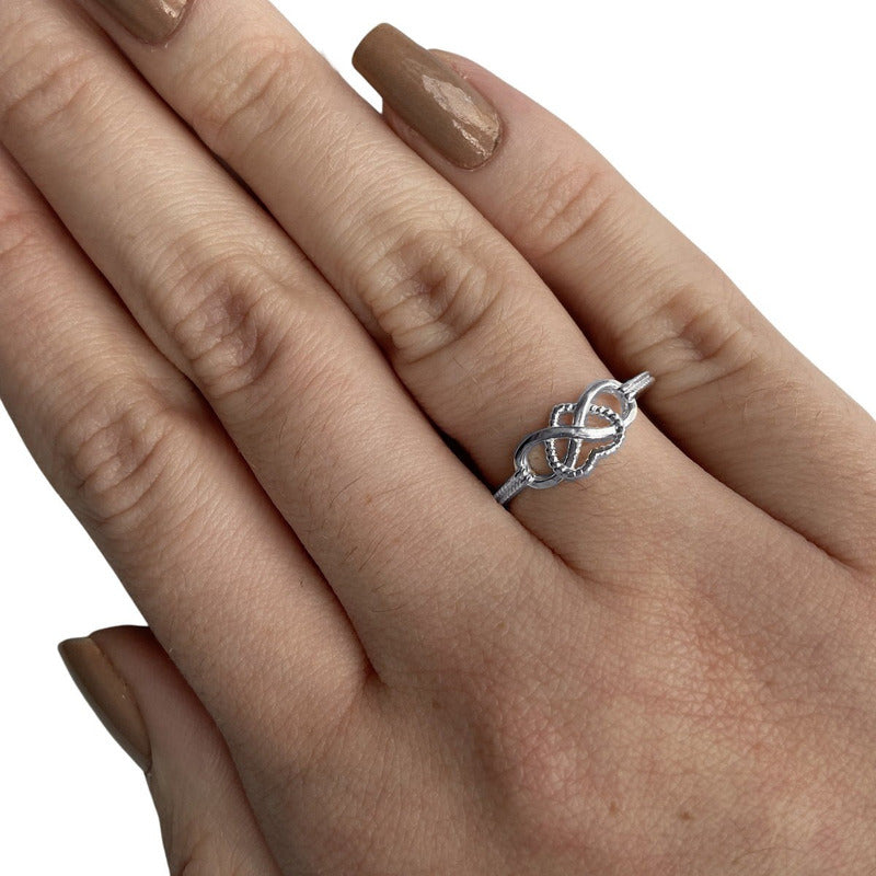 Kit de Anillo Infinito y Aro Corazón en Plata 925 - Mejor Precio