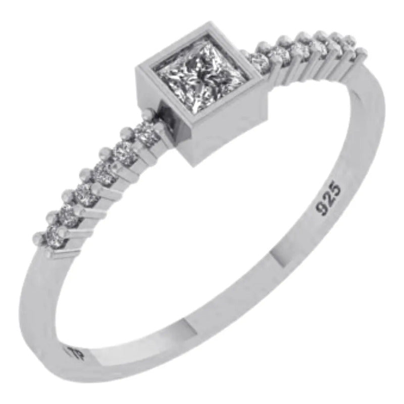 Anel Solitário York Zirconia Pura Prata 925 - Exclusivo 23
