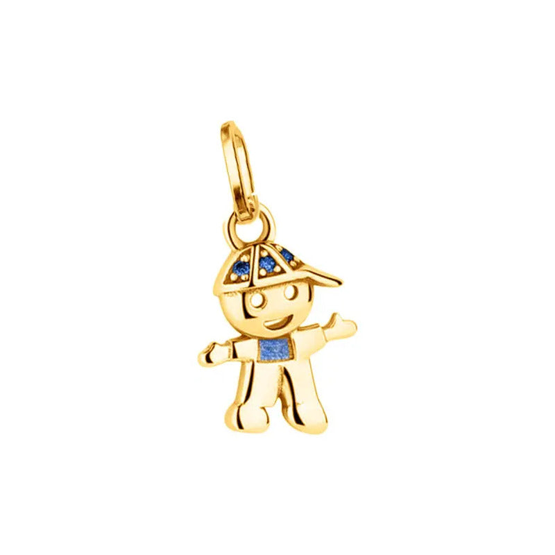 Pingente Prata 925 Dourada 18k - Menina Ou Menino