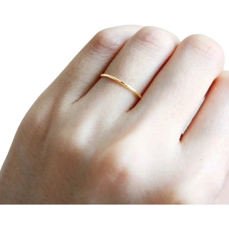 4 Aneis Fio Redondo Aliancinha Prata 925 Dourada Ouro 18k