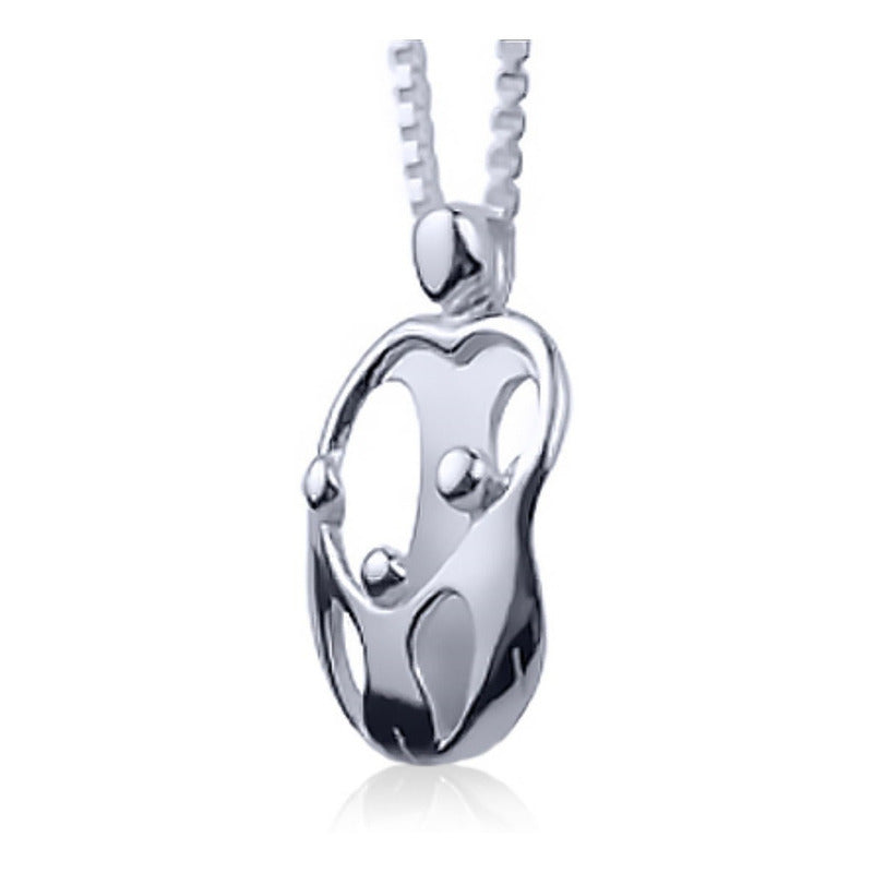 Madre y tres hijos - Collar exclusivo de plata de la familia amada