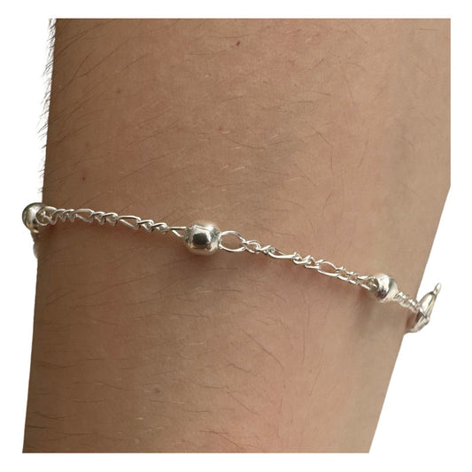 Pulseira Prata 925 Bolinha 3mm - Feminina