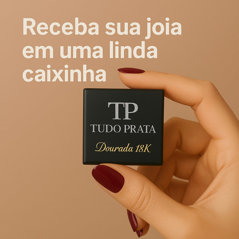 Anel Navete Prata 925 Dourada Ouro 18k - Zircônia